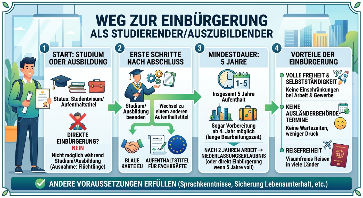 Vom Studentenvisum zur Einbürgerung, wie geht das überhaupt?